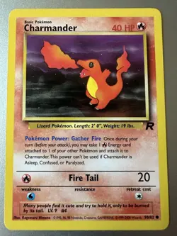 Charmander 50/82 Team Rocket Common Pokemon tcg 1999 Lightly played - Image 1