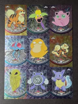 Pokemon 2000 Topps Chrome Series 1 Uncut Sheet Exclusive Preview Rare foil - Image 1