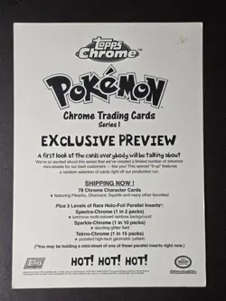 Pokemon 2000 Topps Chrome Series 1 Uncut Sheet Exclusive Preview Rare foil - Image 2