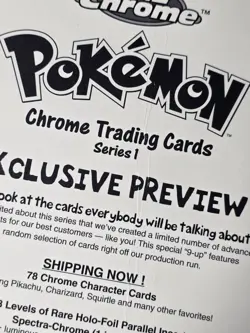 Pokemon 2000 Topps Chrome Series 1 Uncut Sheet Exclusive Preview Rare foil - Image 3
