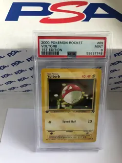 Pokemon PSA 9 Mint 1st Edition Team Rocket Voltorb 69/82 - Image 1