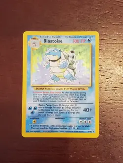 Pokemon TCG Blastoise 002/102 Base Set Holo (Excellent/Near Mint) - Image 1