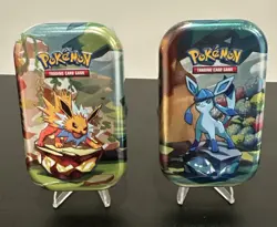 Pokemon Prismatic Evolutions Mini Tin Lot Of 2 Jolteon and Glaceon new sealed - Image 1