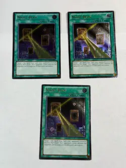 3x Night Beam GAOV-EN055 Ultimate Rare 1st Edition Yugioh - Image 1