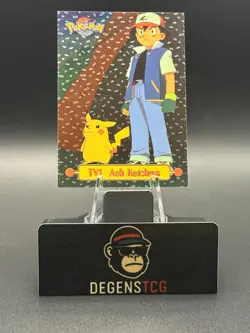 1999 Topps Pokemon TV1 Ash Ketchum Character Card Series 1 Holo Foil - Image 1