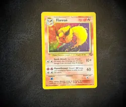 Flareon 3/64 Holo Rare Jungle Set Vintage WOTC Pokemon Card LP 1999 - Image 1