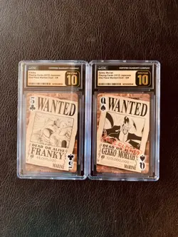 FRANKY & GEKKO MORIAH.....2012 One Piece Wanted Deck Cards, Two Pristine 10's - Image 1