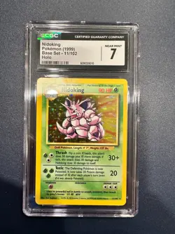 Nidoking Holo 11/102 Base Set (1999) - CGC 7 - WOTC Vintage Pokemon Card - Image 1