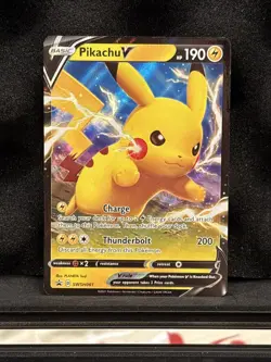 Pikachu V - SWSH061 - Pokemon Sword & Shield Promo Ultra Rare Card NM - Image 1