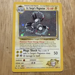 Pokemon TCG Cards Lt. Surge's Magneton 8/132 Gym Heroes Holo LP - Image 1