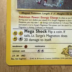 Pokemon TCG Cards Lt. Surge's Magneton 8/132 Gym Heroes Holo LP - Image 5