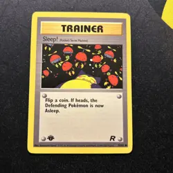 1st Edition Sleep! 79/82 LP -Vintage Pokemon Card- Team Rocket (7q) - Image 1