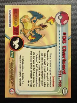 Pokemon Card Charizard #06 Topps Series - Image 2