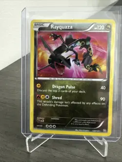 ??Rayquaza Holo Card 128/124 Dragons Exalted ??2012 POKEMON CARD IS CREASED - Image 2