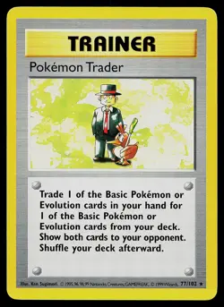 Pokemon Card - Pokemon Trader Base Set (Shadowless) 77/102 Rare - Image 1