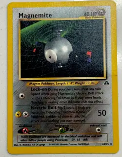 Magnemite - 26/75 - Pokemon Neo Discovery Unlimited Rare Card WOTC LP Vintage - Image 2