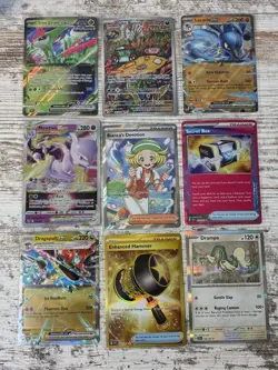 Lot Of 9x Pokemon Cards Near Mint Pack Fresh Secret Box 163 Brute Bonnet 207 Etc - Image 1