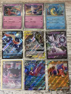 Lot Of 9x Pokemon Cards Near Mint Garchomp & Giratina GX SM193 Greninja V - Image 1