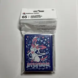 Pokemon Center Exclusive Card Sleeves Blue Pink 65 Count Sylveon Sealed - Image 1
