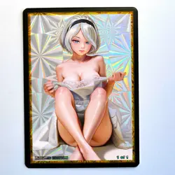 2B Waifu Anime Card LIMITED 1/1 Custom TCG Holo Goddess Story ACG T12392 - Image 1