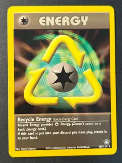 Recycle Energy 105/111 Neo Genesis Rare - WOTC - Pokemon Card B Near Mint - Image 1