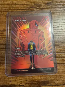 MTG Magic The Gathering Spider-Man Path to Exile Borderless Eternal FOIL Mythic - Image 1