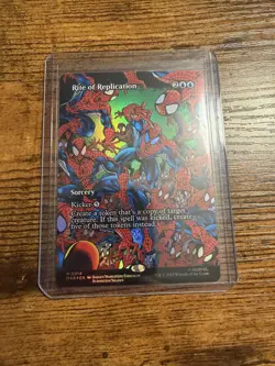 MTG Magic The Gath Spider-Man Rite of Replication Borderless Eternal FOIL Mythic - Image 1