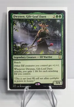 X 1 Dwynen, Gilt-Leaf Daen NM-M Kaldheim Commander MTG Magic The Gathering - Image 1