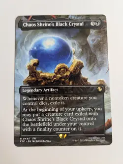 Chaos Shrine's Black Crystal Borderless Commander Final Fantasy Regular MtG 0445 - Image 1