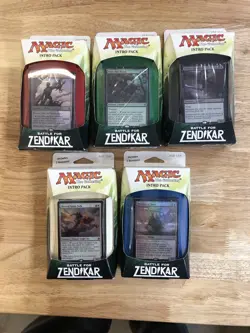 LOT All 5x Battle for Zendikar Intro Packs -MTG Sealed 2015 Magic the Gathering - Image 1
