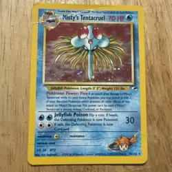 Misty’s Tentacruel - 10/132 - Gym Heroes - Holo Rare - Pokemon - Damaged - Image 1
