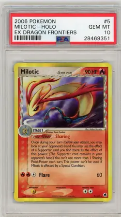 2006 Pokemon EX Dragon Frontiers Milotic Holo #5 PSA 10 Gem Mint Low Pop! - Image 1