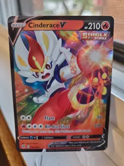 Cinderace V - 044/264 - Pokemon Fusion Strike Sword & Shield Ultra Rare Card NM - Image 1