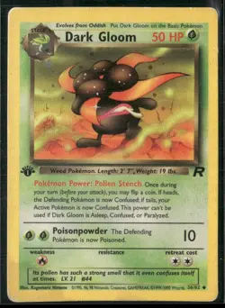 2000 Pokemon Team Rocket First Edition #36/82 Dark Gloom - Image 1