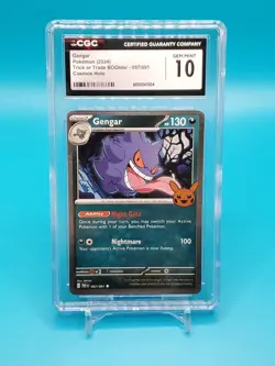 2024 POKEMON TRICK OR TRADE BOOster GENGAR 057/091 COSMOS HOLO CGC GEM MINT 10 - Image 1