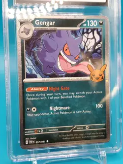 2024 POKEMON TRICK OR TRADE BOOster GENGAR 057/091 COSMOS HOLO CGC GEM MINT 10 - Image 3