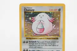 1999 Pokemon WOTC Chansey 3/102 Base Set (Shadowless) Holo MP - Image 2