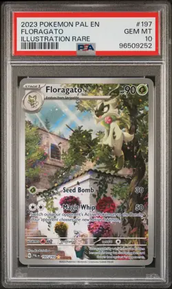 2023 POKEMON PAL EN-PALDEA EVOLVED ILLUSTRATION RARE #197 FLORAGATO PSA 10 - Image 1
