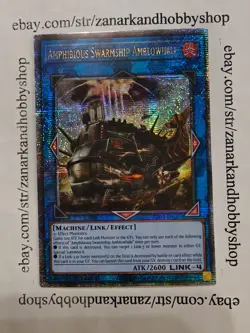 YuGiOh Amphibious Swarmship Amblowhale RA04-EN077 Quarter Century Secret Rare - Image 1