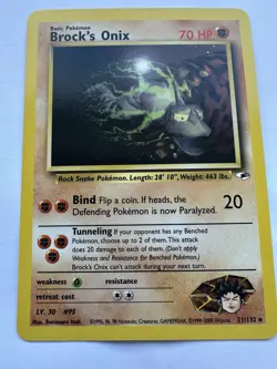 Brock’s Onyx - Rare Pokemon Card - Gym Heroes 21/132 - Near Mint Condition - Image 1