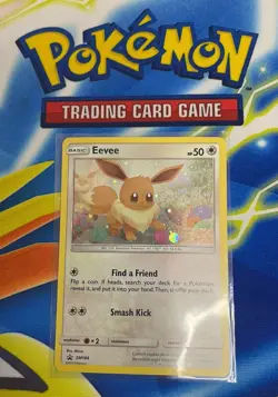 Eevee Pokemon Card Sun & Moon Black Star Promo #SM184 TCG Holo - Image 1