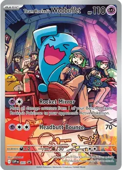 Team Rocket's Wobbuffet 203 Sv: Scarlet & Violet Promo Cards Holo for sale online - Image 3