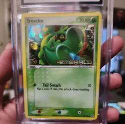 CGC 9 MINT+ Treecko EX Emerald 70/106 Reverse Holo Stamped Pokemon Card psa - Image 3
