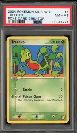 Pokemon Treecko Kids' WB! Poke Card Creator #1 PSA 8 - Image 1