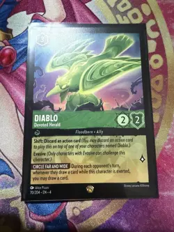 Diablo Devoted Herald 70/204 Ursula's Return Lorcana TCG Legendary Card Regular - Image 1
