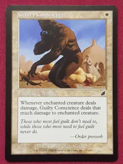 Magic The Gathering SCOURGE GUILTY CONSCIENCE white card MTG - Image 1