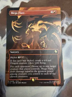MTG Final Fantasy Mega Flare (Borderless) Scene Card Regular NM - Image 1