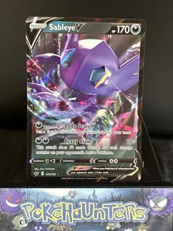 Pokemon Card Sableye V 120/202 Sword And Shield Base Set Ultra Rare Near MInt - Image 1