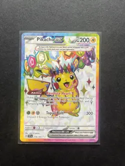 Pikachu EX Ultra Rare Card 219/191 Surging Sparks, Near Mint Condition - Image 1