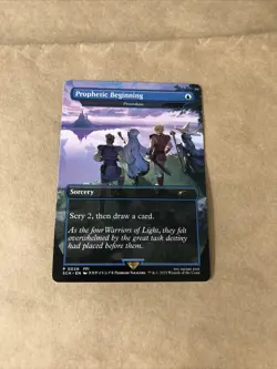 MTG Final Fantasy Prophetic Beginning Preordain P 0039 Extended Art Promo Card - Image 1